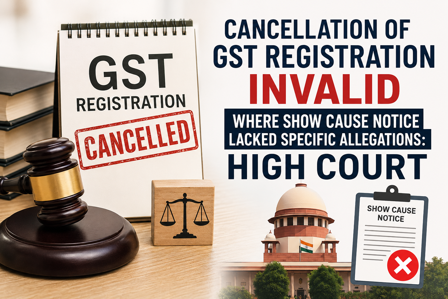 GST Registration Cancellation पर High Court का बड़ा फैसला: Specific Allegations के बिना Registration Cancel नहीं किया जा सकता ! gst regitsration